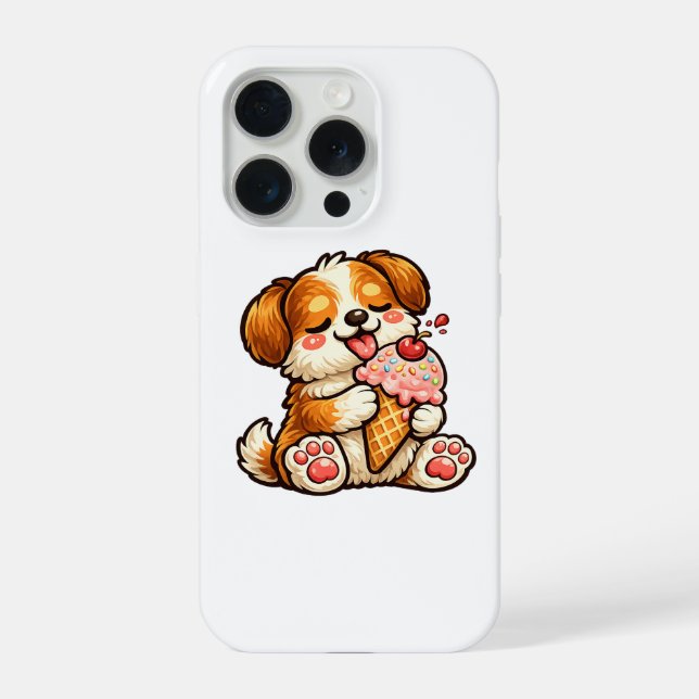 Cooler Eiscreme-Hund iPhone Hülle (Rückseite)