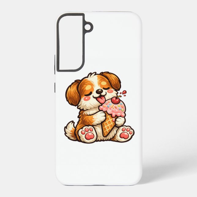 Cooler Eiscreme-Hund Samsung Galaxy Hülle (Rückseite)