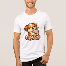 Cooler Eiscreme-Hund Tri-Blend Shirt