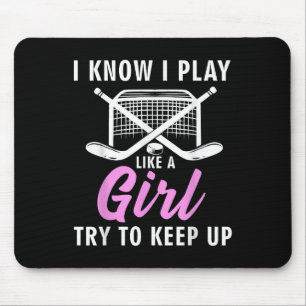 Cooler Eishockey für Frauen Mädchen Feldhockey Lie Mousepad
