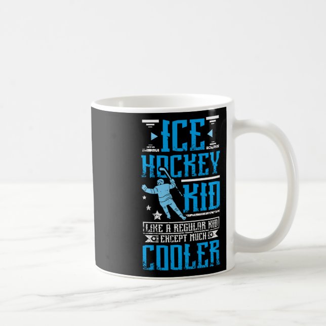 Cooler Eishockey-Junge  Kaffeetasse (Rechts)