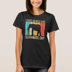 Cooler Elefant für Männer Frauen Vintager Elefant  T-Shirt