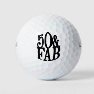 Cooler Elegant Fun 50 & FAB Geburtstag Golfball