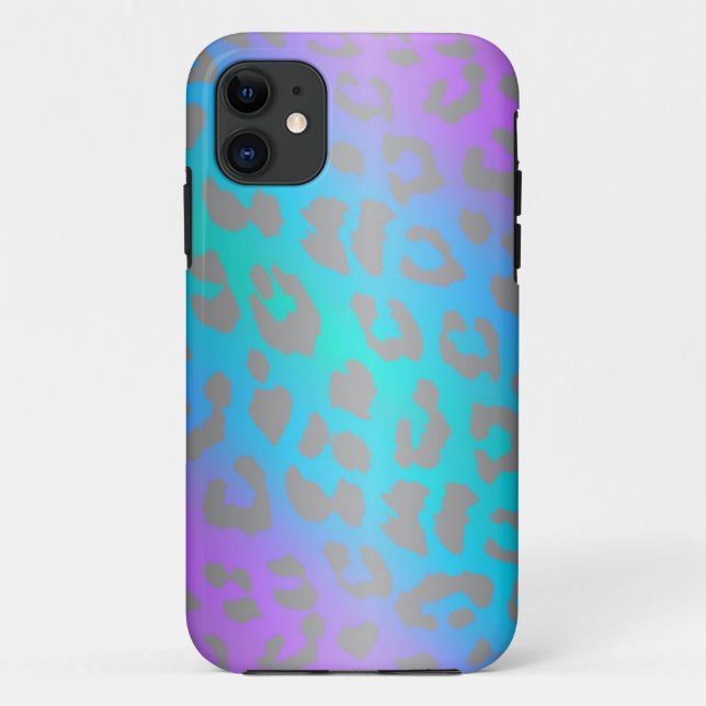 Cooler elektrischer Leopard-Pelz-Tier iPhone Fall Case-Mate iPhone Hülle (Rückseite)