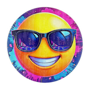 Cooler 😎 Emoji Splash Spaß Schneidebrett