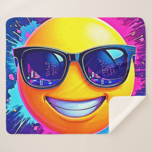 Cooler 😎 Emoji Splash Spaß Sherpadecke