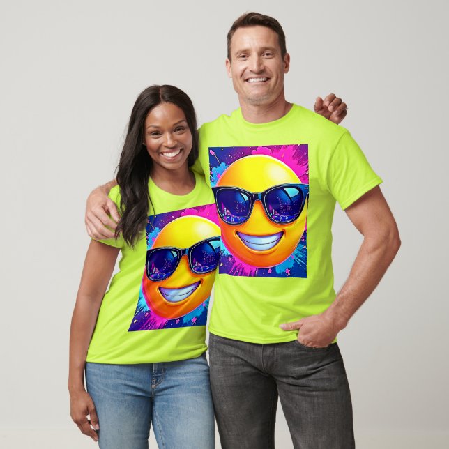 Cooler 😎 Emoji Splash Spaß T-Shirt (Unisex)