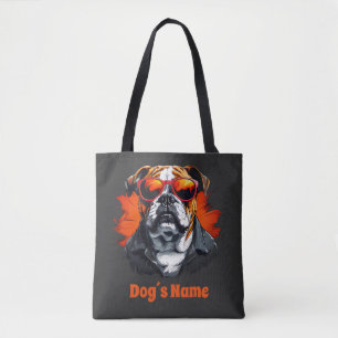 Cooler englischer Bulldog mit Sonnenbrille