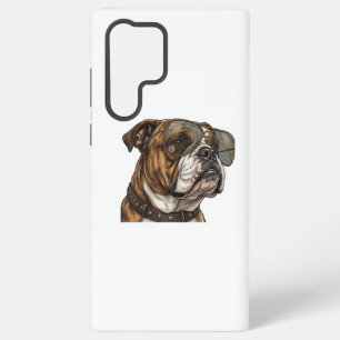 Cooler English Bulldog in Piloten-Sonnenbrille Samsung Galaxy Hülle