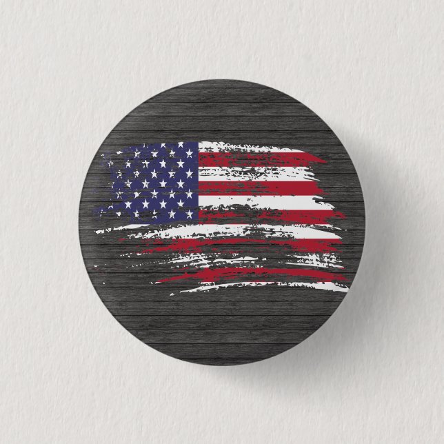 Cooler Entwurf der amerikanischen Flagge Button (Vorderseite)