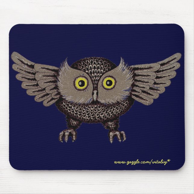 Cooler Entwurf mousepad grafische Kunst der Eule (Vorne)
