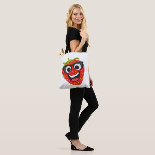 Cooler Erdbeer-Charakter – Lustige Kawaii-Fruchtku