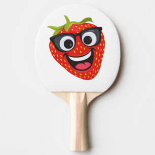 Cooler Erdbeeren-Charakter – Lustige Kawaii-Frucht Tischtennis Schläger