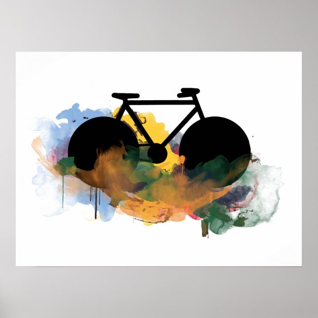 cooler Fahrradgrafitti-Art Poster (Vorne)