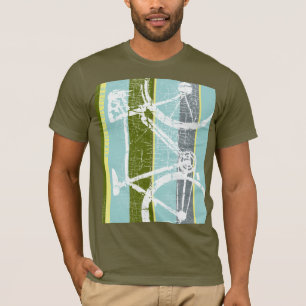 cooler Fahrradtee mit senkrechten Streifen T-Shirt
