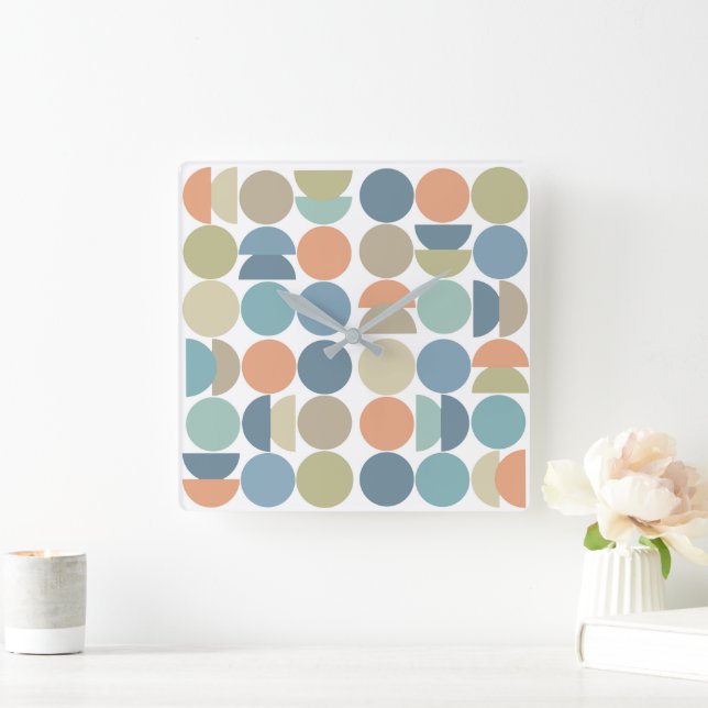 Cooler Farbgeber Abstrakt Quadratische Wanduhr (Zuhause)