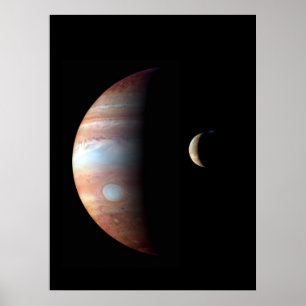 Cooler farbiger Jupiter und Io Poster