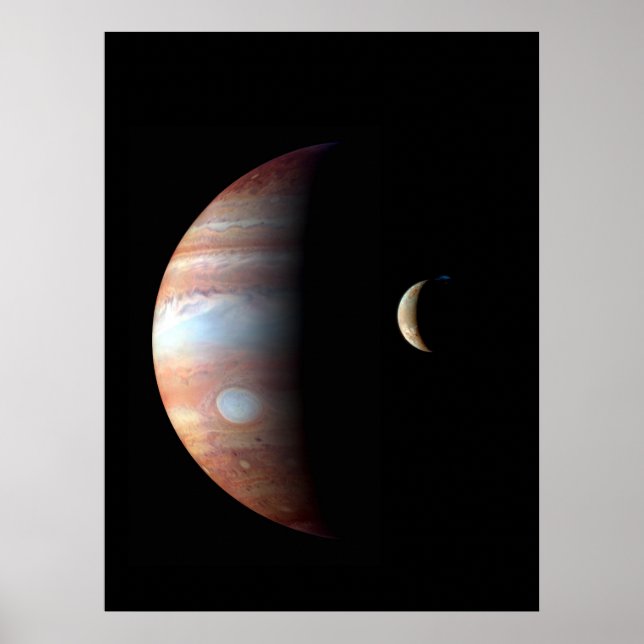 Cooler farbiger Jupiter und Io Poster (Vorne)