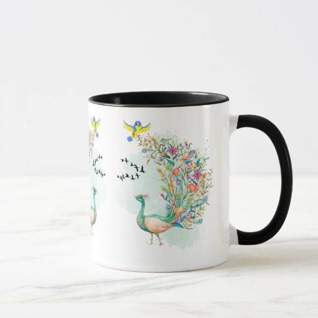 cooler Farbvogel Tasse (Rechts)