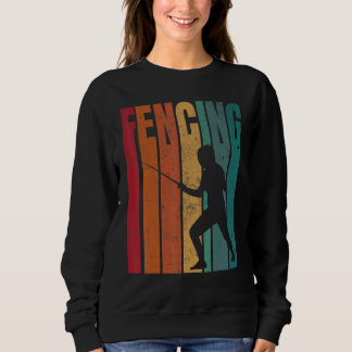 Cooler Fechter Vintage Retro Fechten Sweatshirt