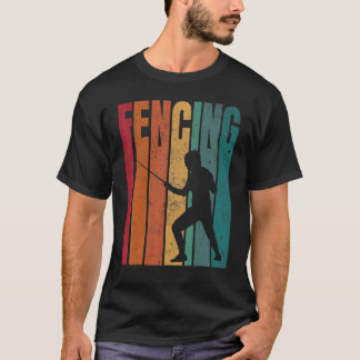 Cooler Fechter Vintage Retro-Fechten T-Shirt