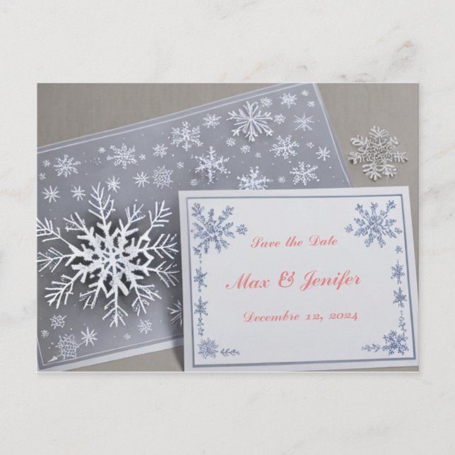 Cooler Feiertag und Weihnachten Hochzeit Sichern S Ankündigungspostkarte (Vorderseite)