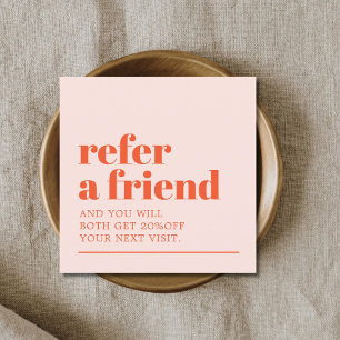 Cooler, feiner Pastell Weißer Schönheitssalon Empfehlungskarte