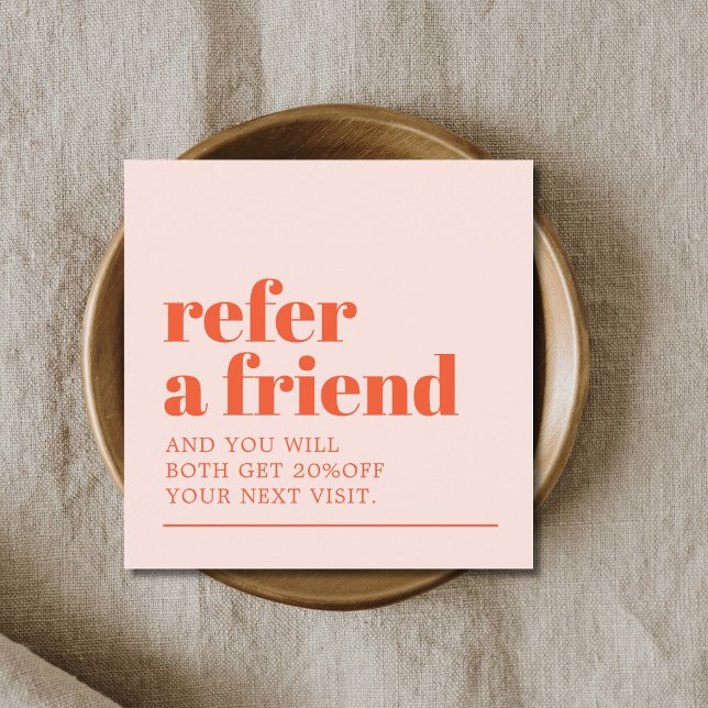 Cooler, feiner Pastell Weißer Schönheitssalon Empfehlungskarte (Von Creator hochgeladen)