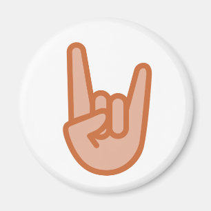 Cooler Felsen an Hand Emoji Magnet