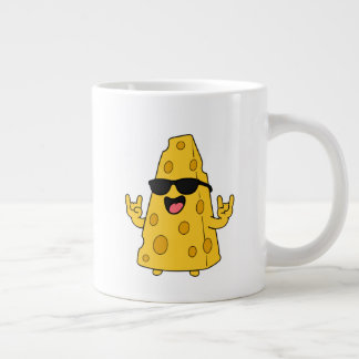 Cooler Felsen Auf Käse Charakter Mit Sonnenbrille Jumbo-Tasse