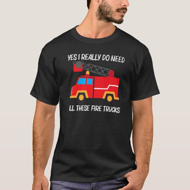 Cooler Feuerzug für Männer Frauen Kinder Feuerwehr T-Shirt (Vorderseite)