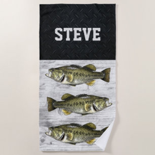 Cooler Fischereiname: Largemouth Bass Fish Name ge Strandtuch