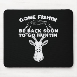 Cooler Fischfang Bald auf der Jagd auf den Hirschh Mousepad