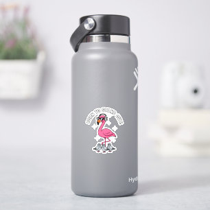 Cooler Flamingo, geboren um aufzufallen, lustiger Aufkleber