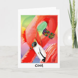 Cooler Flamingo Karte