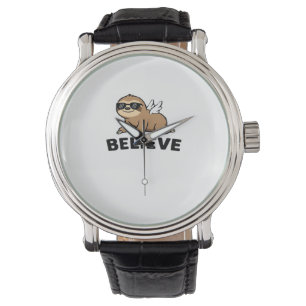 Cooler Flieger glaubt, dass es ein Motivierend Des Armbanduhr