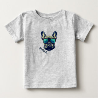 Cooler Französischer Bulldogge mit Sonnenbrille Baby T-shirt