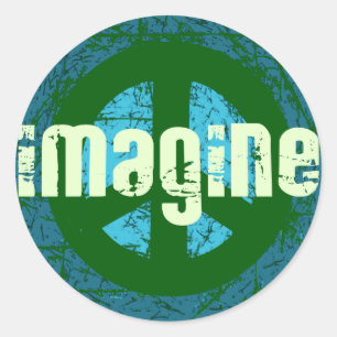 Cooler Frieden gegen den Krieg Runder Aufkleber