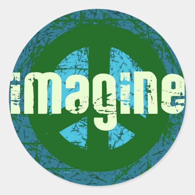 Cooler Frieden gegen den Krieg Runder Aufkleber (Vorderseite)