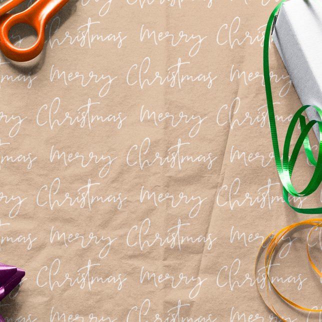 Cooler, froher Weihnachts-Drehbuch-Schriftart Geschenkpapier (Von Creator hochgeladen)