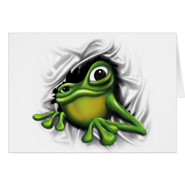 Cooler Frosch 3d (Vorderseite (Horizontal))