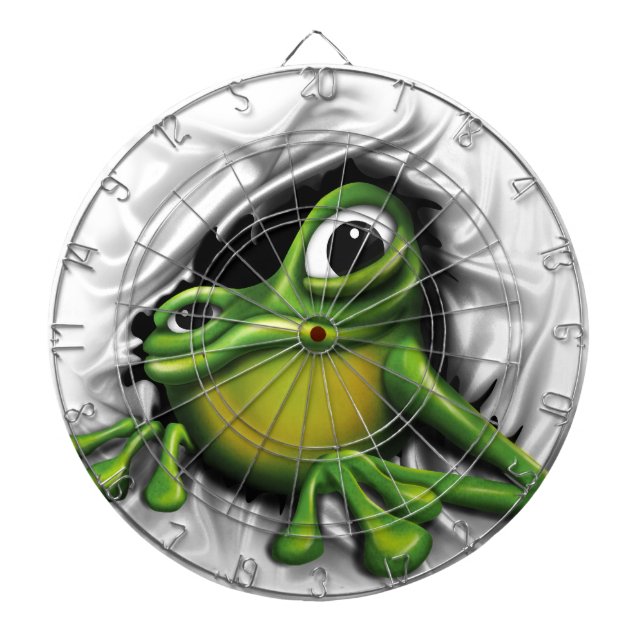 Cooler Frosch 3d Dartscheibe (vorne)