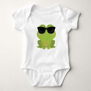 Cooler Frosch Baby Strampler