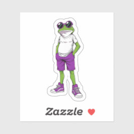 Cooler Frosch Sticker – Lustige Brillen Frosch Kin