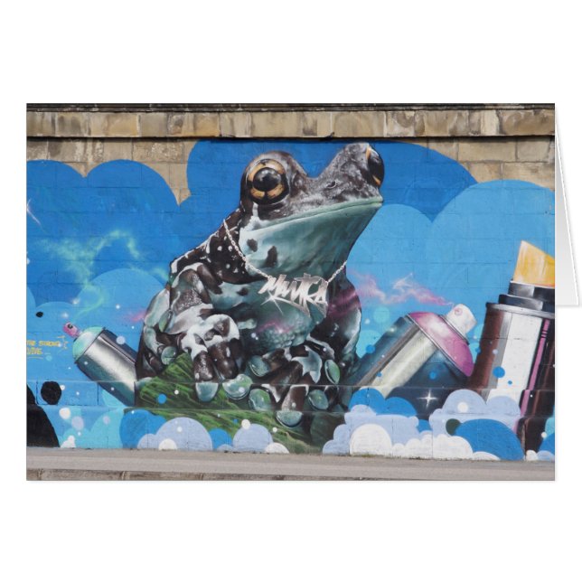 Cooler Frosch zwischen Spray Cans Graffiti (Vorderseite (Horizontal))
