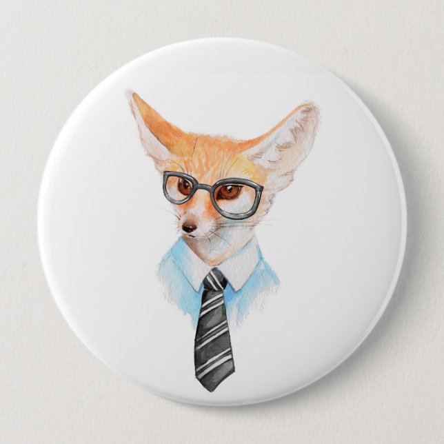 Cooler Fuchs Button (Vorderseite)
