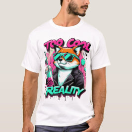 Cooler Fuchs mit Sonnenbrille und Bläsertee T-Shirt