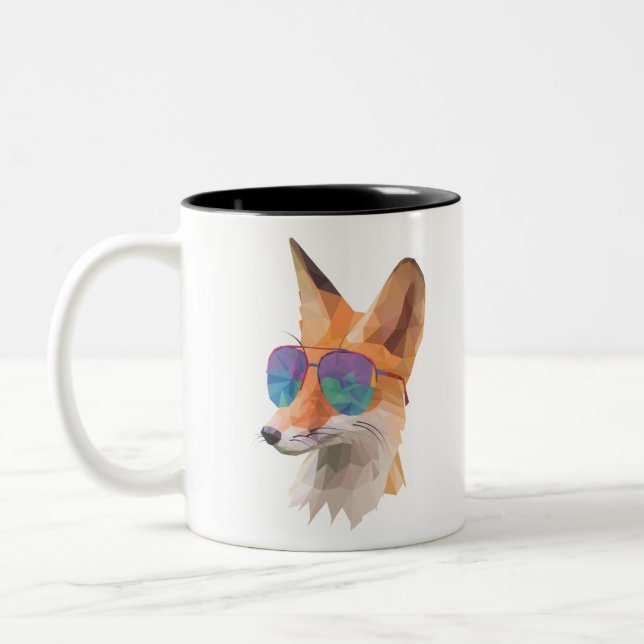 cooler Fuchs Zweifarbige Tasse (Links)