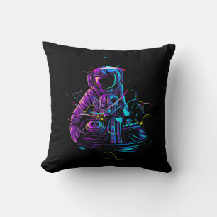 Cooler Funky Astronaut DJ Turntable im Spac Kissen