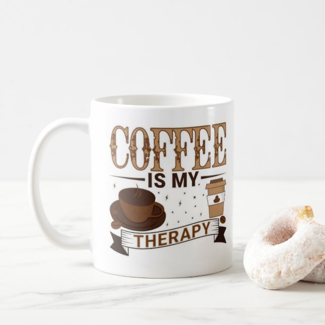 Cooler Funny Coffee Lover Sprichwort Kaffeetasse (Mit Donut)